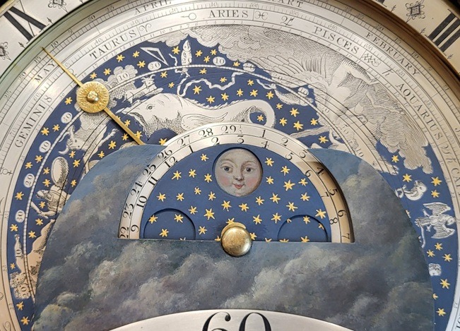 Dutch-rococo-Louis XVI-burr-walnut-quarter-striking-planisphere-planetarium-Amsterdam-longcase-clock-Gerrit-ter-vooren-