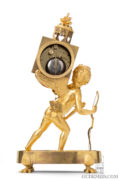 French-Empire-ormolu-gilt-bronze-sculptural-figural-magic-lantern-laterna-magica-mantel-clock-