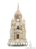 Austrian-Vienna-mother-of-pearl-architectural-zappler-timepiece-antique-cathedral-clock-