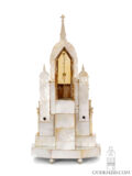 Austrian-Vienna-mother-of-pearl-architectural-zappler-timepiece-antique-cathedral-clock-