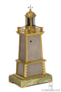 French-bronze-brass-onyx-industrial-mantel-clock-lighthouse-guilmet-animated-automaton-antique-clock-