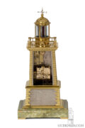 French-bronze-brass-onyx-industrial-mantel-clock-lighthouse-guilmet-animated-automaton-antique-clock-