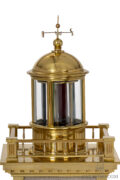 French-bronze-brass-onyx-industrial-mantel-clock-lighthouse-guilmet-animated-automaton-antique-clock-