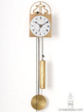 Austrian-Biedermeier-brass-miniature-Brettl-wall-clock-central-date-