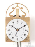 Austrian-Biedermeier-brass-miniature-Brettl-wall-clock-central-date-