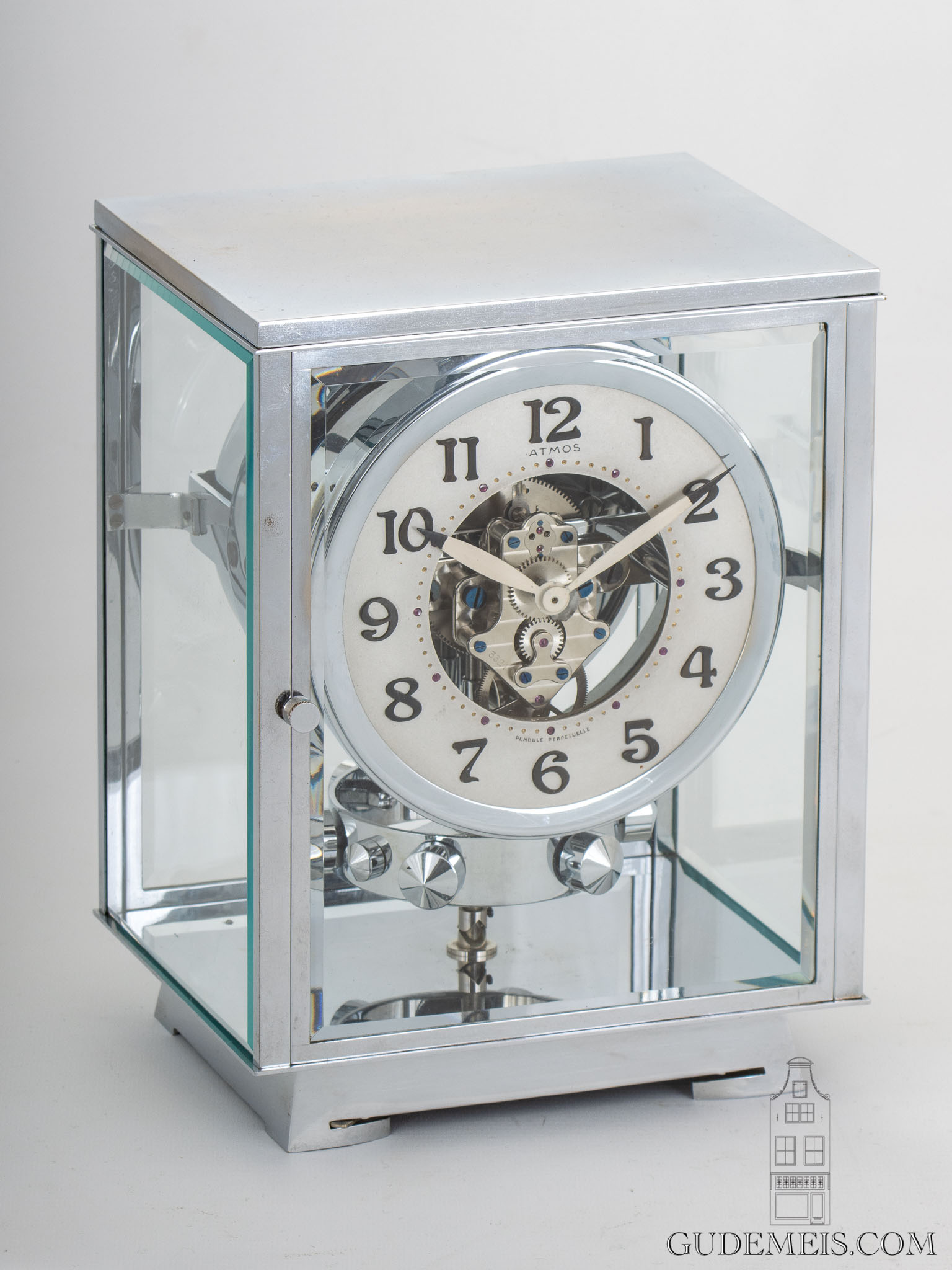 French-Art Deco-nickel-Jean-Leon-Reutter-patent-Atmos-clock-pendule-perpetuelle-model-RA2-