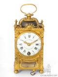 French-Louis XVI-gilt-brass-quarter-repeating-pendule-officiier-Lefebvre-Fontainebleau-