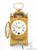 French-Louis XVI-gilt-brass-quarter-repeating-pendule-officiier-Lefebvre-Fontainebleau-