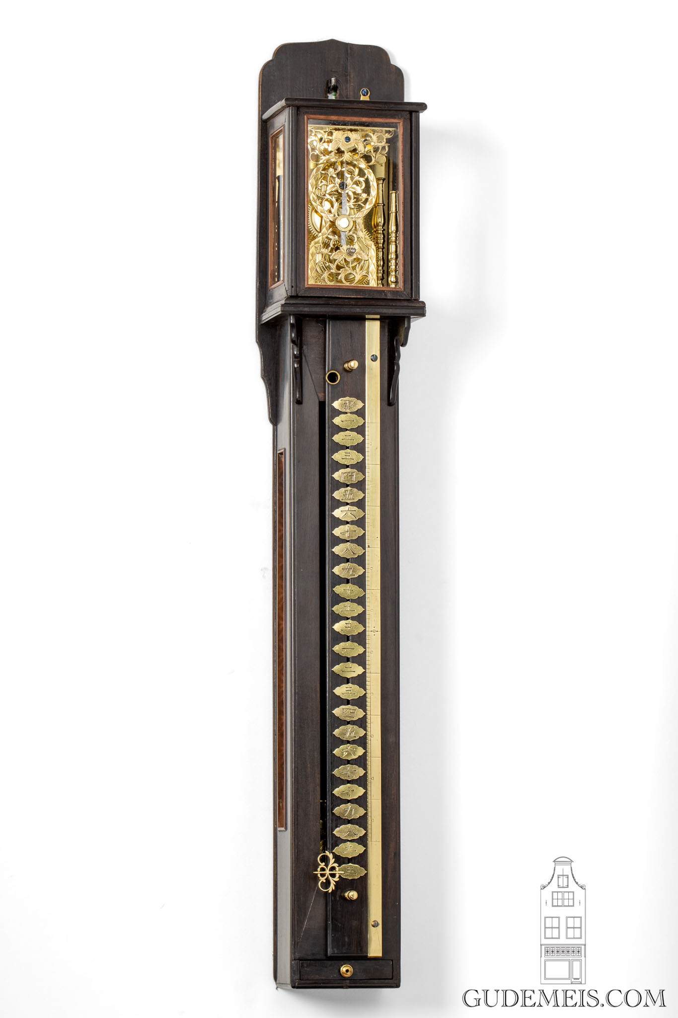 Japanese-Wisteria-brass-shaku-dokei-bell-striking-antique-clock-
