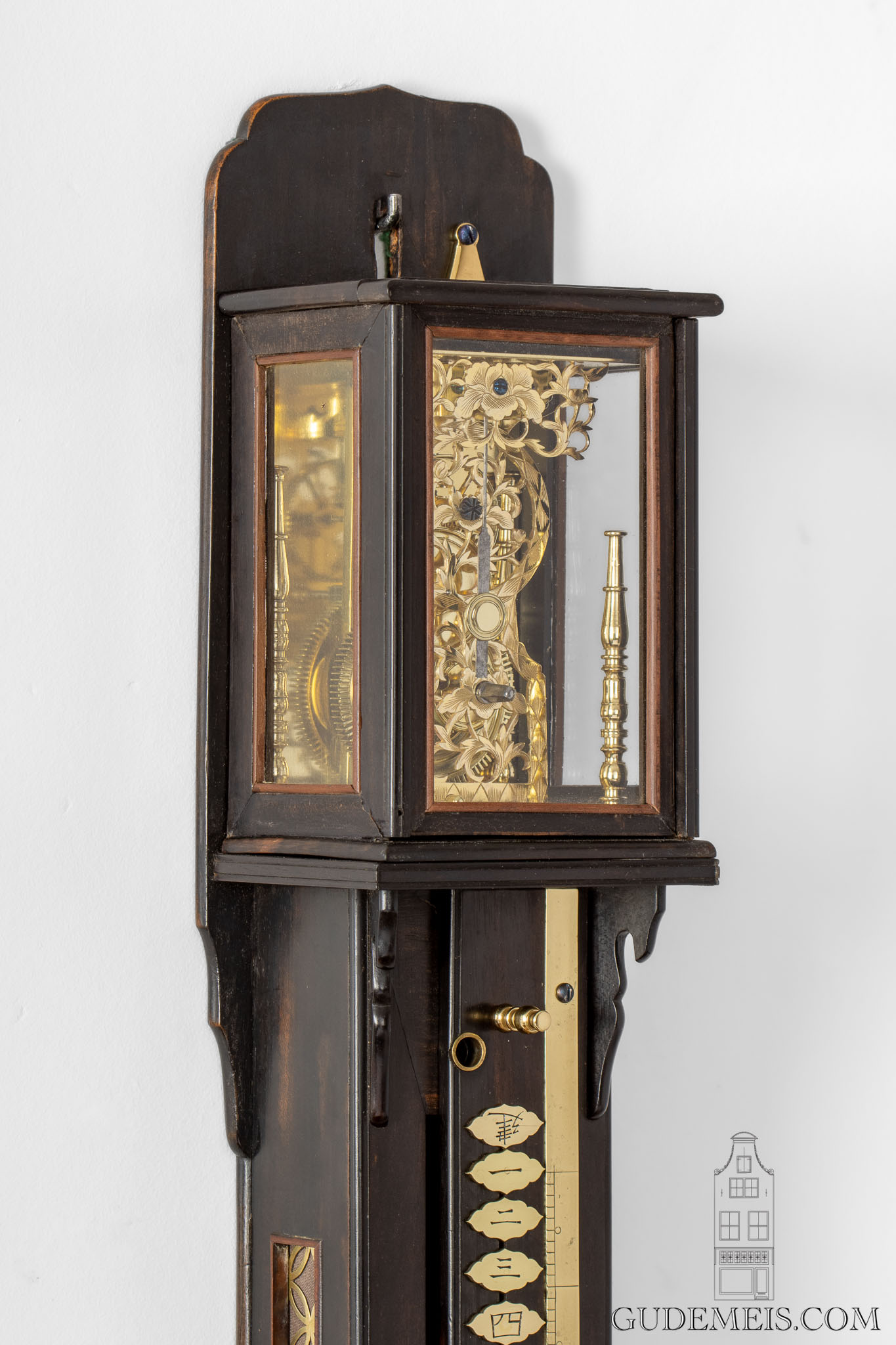 Japanese-Wisteria-brass-shaku-dokei-bell-striking-antique-clock-