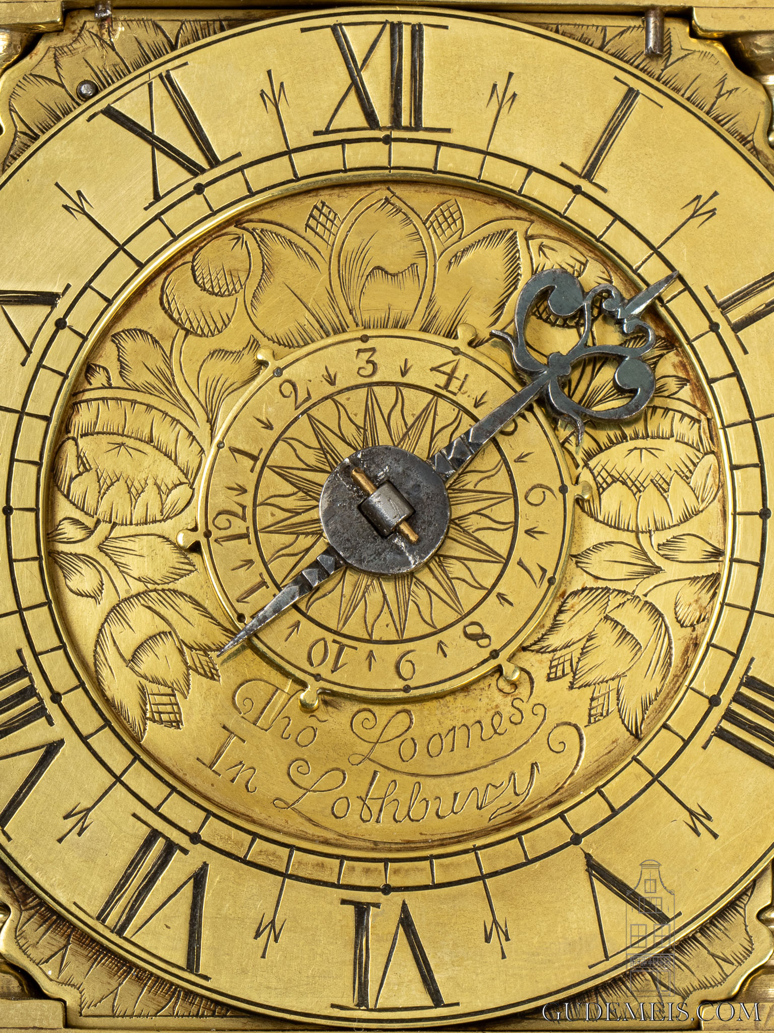 miniature-English-brass-balance-wheel-striking-lantern-clock-Thomas-Loomes-Lothbury-