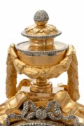French-LouisXVI-Saintgermain-ormolu-gilt-bronze-marcasite-sculptural-lion-mantel-clock-glass-dial-