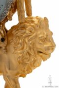 French-LouisXVI-Saintgermain-ormolu-gilt-bronze-marcasite-sculptural-lion-mantel-clock-glass-dial-