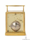 French-gilt-brass-one-piece-series I-Paul-Garnier-striking-travel-carriage-clock-Baullier et fils-Paris-
