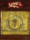Japanese-wisteria-enraved-brass-chrysantemums-striking-temporal-hours-Makura-Dokei-table-clock-