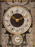 dial-French-gilt-brass-Egyptian-revival-retour-Egypte-striking-carriage-antique-travel-clock-hieroglyphs panels-