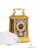 proportions-French-gilt-brass-Egyptian-revival-retour-Egypte-striking-carriage-antique-travel-clock-hieroglyphs panels-