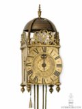 brass-English-engraved-lantern-clock-striking-alarm-central-pendulum-wing-lantern-clock-